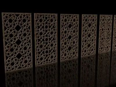 Wood decor for  TV programs and studio programs 3D model