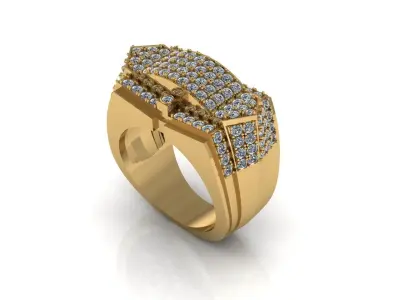 Diamond Man Ring 3D print model 3D print model