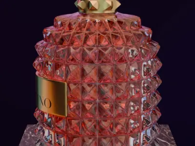 Valentino perfime red 3D model product for Advertising 3D model