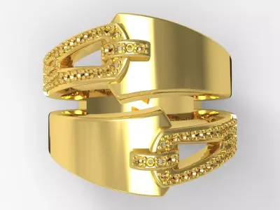 Luxury Jewelry stl 3dm  Ring jr00247 3D print model