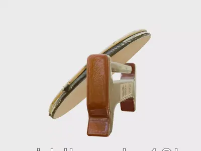 Traditional Tea Display Stand with Auspicious Symbols Low-poly 3D model