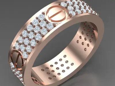Luxury Men Rings Designs 6MR063 3D print model