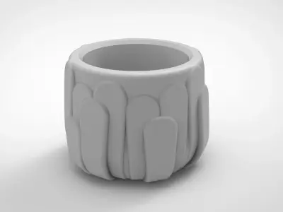 Flower Intentional Shape vase 3D print model