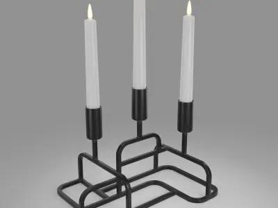 Candle Holder Set 01 3D model