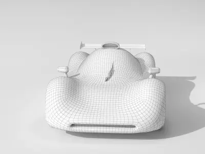 Low poly Concept Racer cars Le Mans style Low-poly 3D model