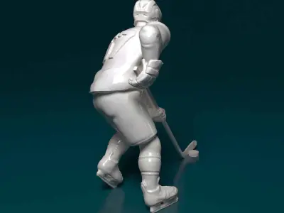 Ice hockey player 3D print model