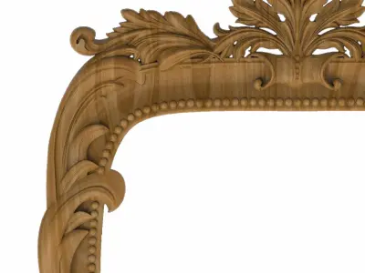 Carved picture frame STL 3D model