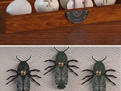 Decorative set Insects 3D model