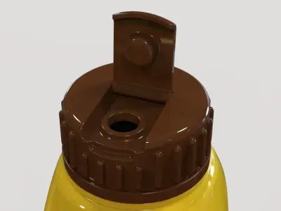 Plastic Gallon 3500 ml  Genuine Curved Design 3D print model