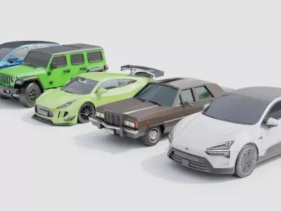 Ultimate Low Poly 3D Car Pack  20 Vehicles for Games Animations Low-poly 3D model