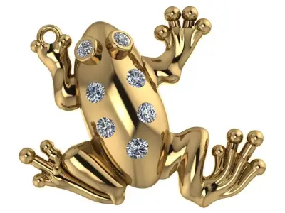 frog necklace Free 3D model