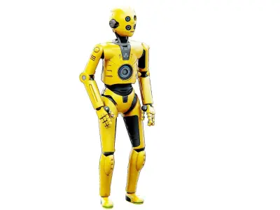 DROID C6-DS V2 Rigged for Unreal Engine - Unity - MIXAMO 3D model