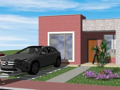 VIVIENDA MINIMA LADRILLO VISTO 3D model