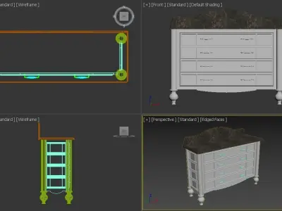Dresser Classic Free low-poly 3D model