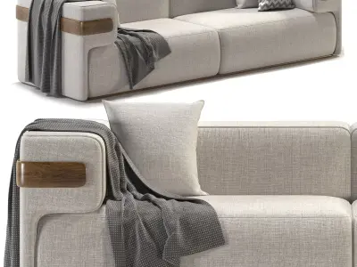 Light luxury Sofa 2 Seater 3D model