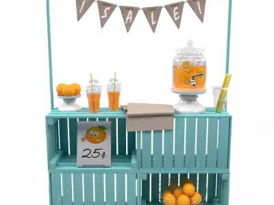 Lemonade stand 3D model