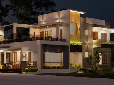 Contemporary 2 storey Lumion file 3D model