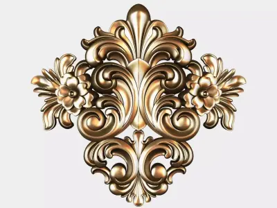 Carved decor for cnc 54 3D model