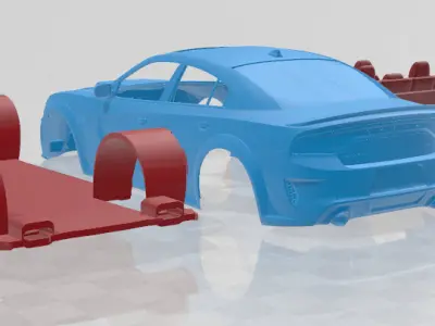 Dodge Charger SRT Hellcat Widebody 2020 - Separate Parts STL 3D print model