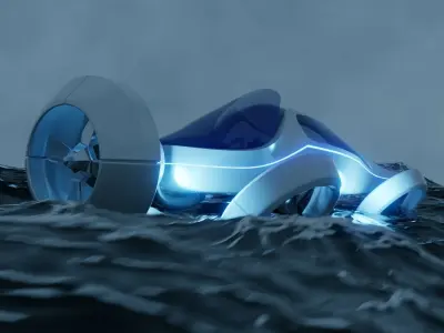 Concep art Boat minimal 3D model