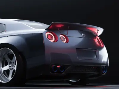 Nissan GT-R Low-poly 3D model