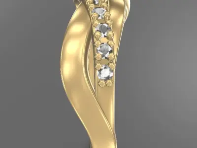 Tangled Ring 3D print model