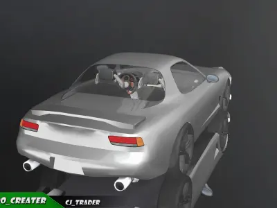 Racing Car Concept Low-Poly  3D Model Low-poly 3D model