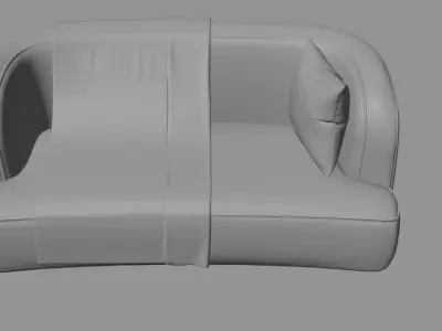 Modern Stylish Sofa - High Poly Furniture Model - architectural Low-poly 3D model