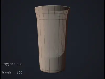 Bar Glass Shooter double Free low-poly 3D model