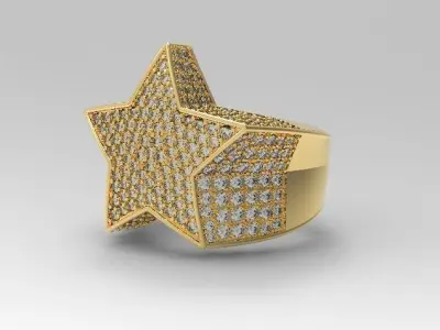 Star ring v2 3D print model