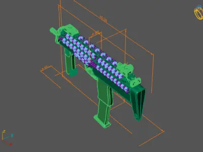 Gun Pendant Silver Gold Platinum Luxury Jewelry 3DM print model  3D print model