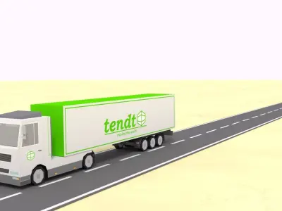 truck by RICHARD HIND Low-poly 3D model