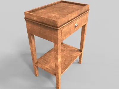 Wooden Table Low-poly 3D model