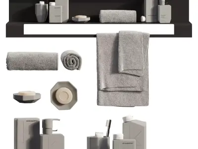 Bathroom Decorative Set 3D model