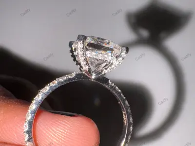 Princess Cut Engagement Ring 3D print model purchase