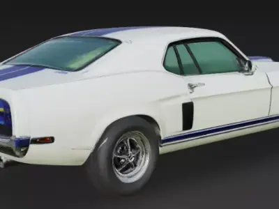1969 Shelby GT-350 3D Model 3D print model