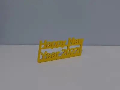 Happy New Year 2022 3D PRINT MODEL Free 3D print model