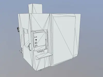 CNC Milling machine Haas 750 Low-poly 3D model Low-poly 3D model