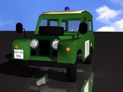LAND ROVER POLICE Low-poly 3D model