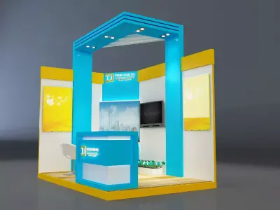 Booth Exhibition Stand a174  3D model