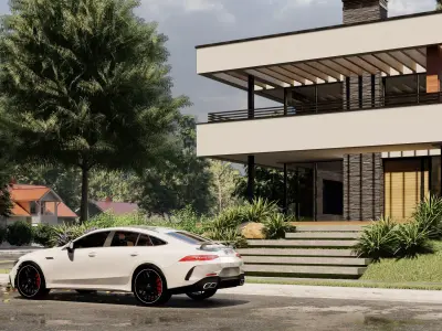 2023 Mercedes GT63 AMG  Low-poly 3D model