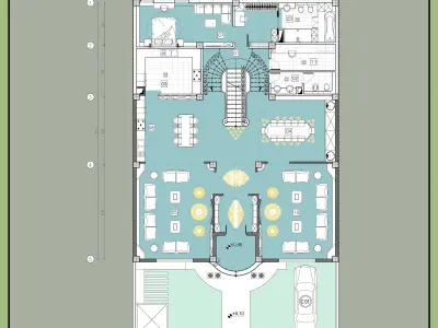 Classic Duplex House Plans  Professional  Pack3 Units 3D model