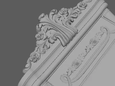 sideboard ornate cabinet 3D model
