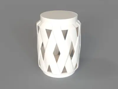 Lattice Ceramic Side Table 3D model