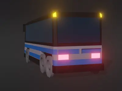 Bus low-poly Free 3D model