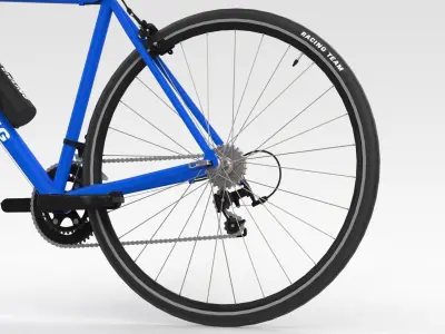 Racing Bicycle - Blue 3D model
