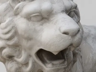 Lion Statue Figurine 3D model
