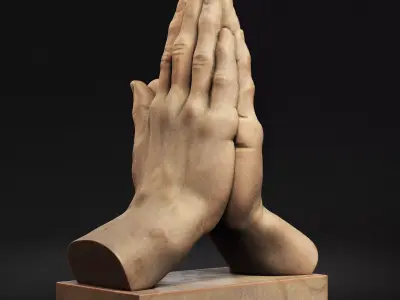 Blessing Hands sculpture 3D print model