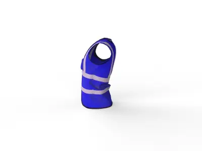 Realistic Worker Vest 003 Low-poly 3D model
