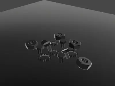 Nut-Bolt group of gears 3D model